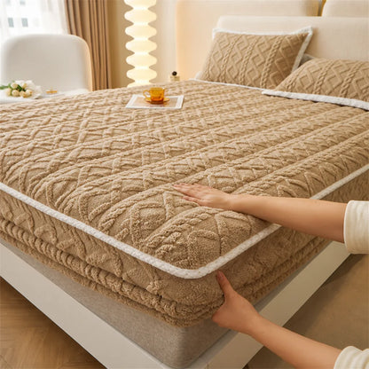 Fitted Mattress Cover Quilted Anti-Static Deep Pocket