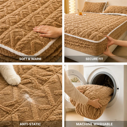 Fitted Mattress Cover Quilted Anti-Static Deep Pocket