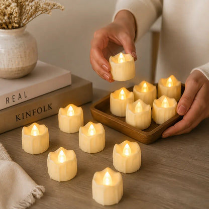 Flameless Candle Set Flickering LED Set of 12