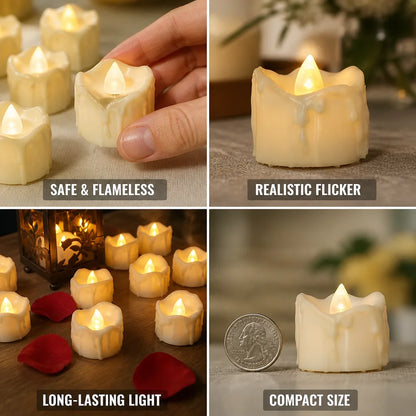 Flameless Candle Set Flickering LED Set of 12