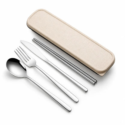 Flatware Set Stainless Steel Portable 12 Colors