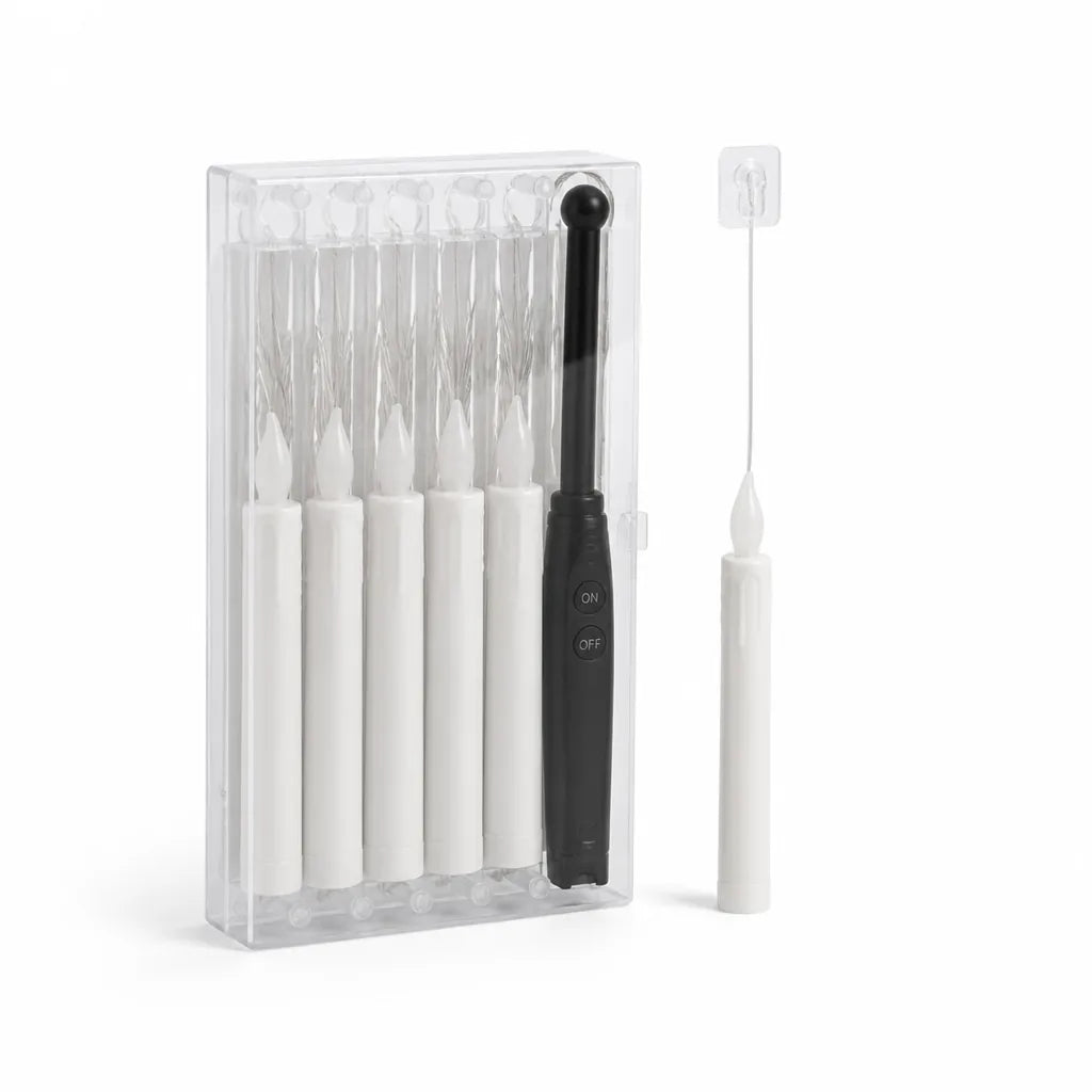 Floating Candles Flameless LED Magic Wand Remote Attached Strings