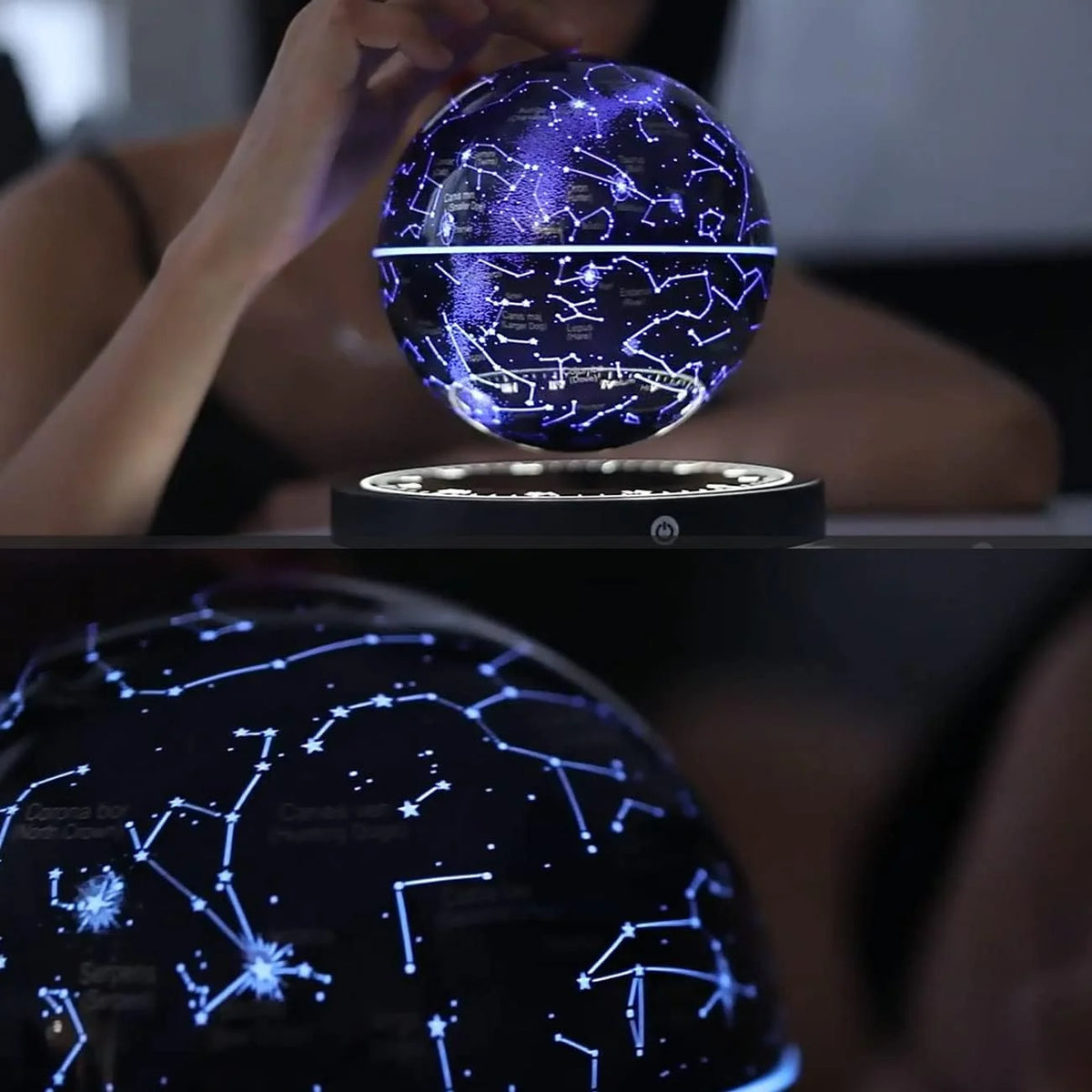 Floating Globe Light Magnetic 360 Degree Rotating Soft Glow