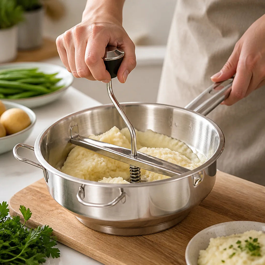Food Mill Stainless Steel Easy Turn Crank Integrated Bowl