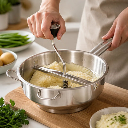 Food Mill Stainless Steel Easy Turn Crank Integrated Bowl