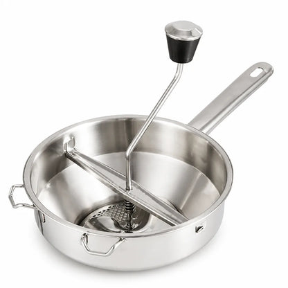 Food Mill Stainless Steel Easy Turn Crank Integrated Bowl