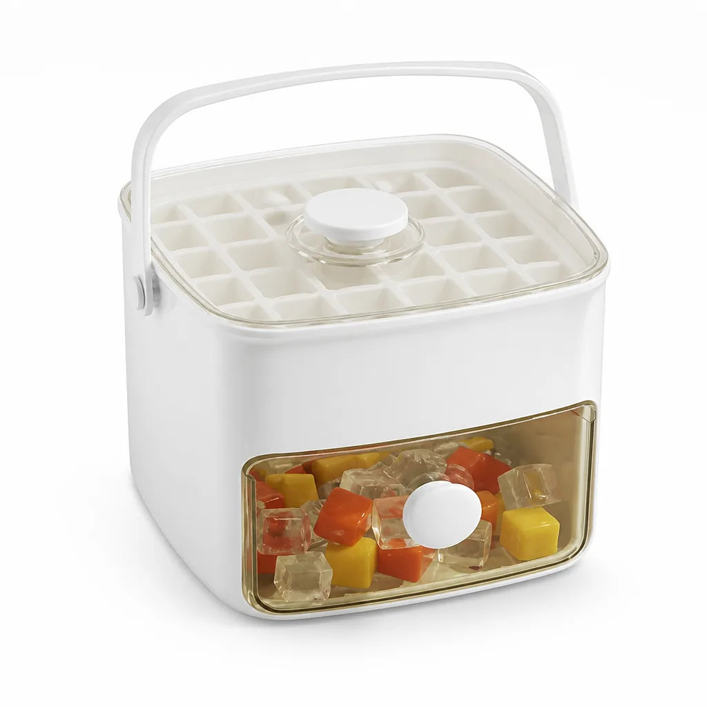 Food-Safe Lidded Storage Box Ice Cube Tray