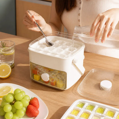 Food-Safe Lidded Storage Box Ice Cube Tray