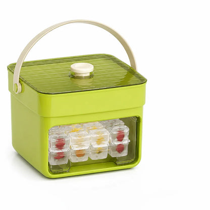 Food-Safe Lidded Storage Box Ice Cube Tray