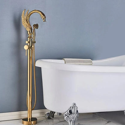 Freestanding Tub Filler Solid Brass Single Handle