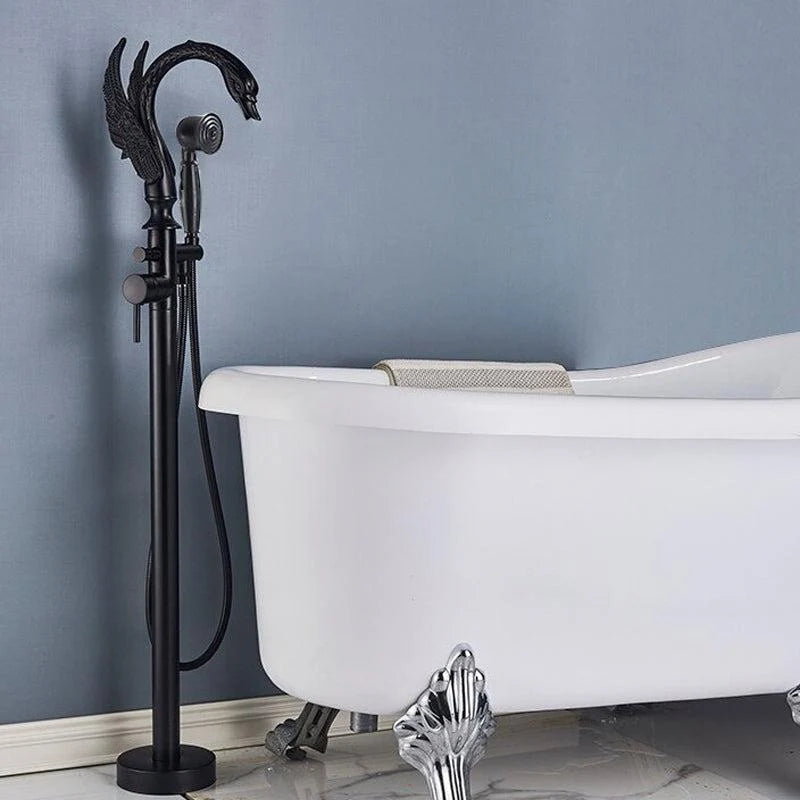 Freestanding Tub Filler Solid Brass Single Handle