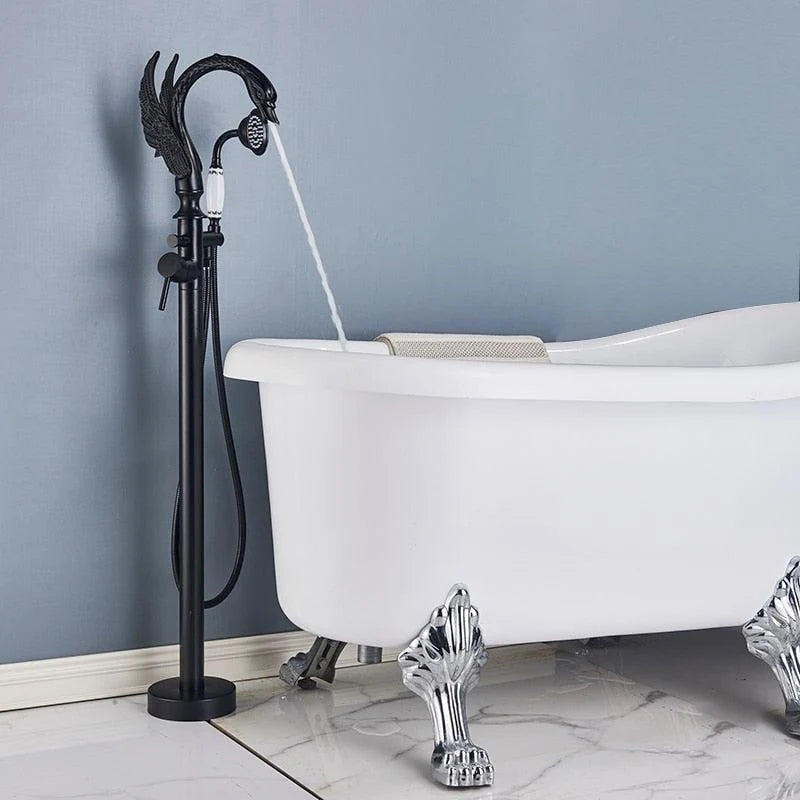 Freestanding Tub Filler Solid Brass Single Handle