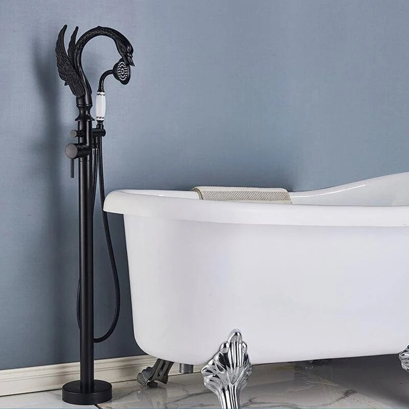 Freestanding Tub Filler Solid Brass Single Handle