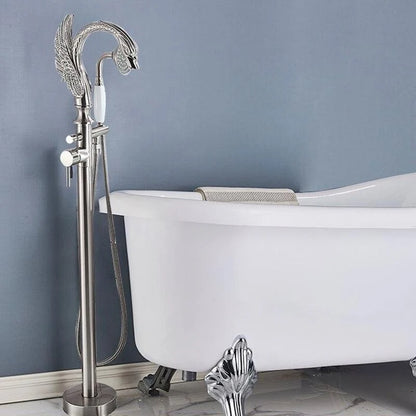 Freestanding Tub Filler Solid Brass Single Handle