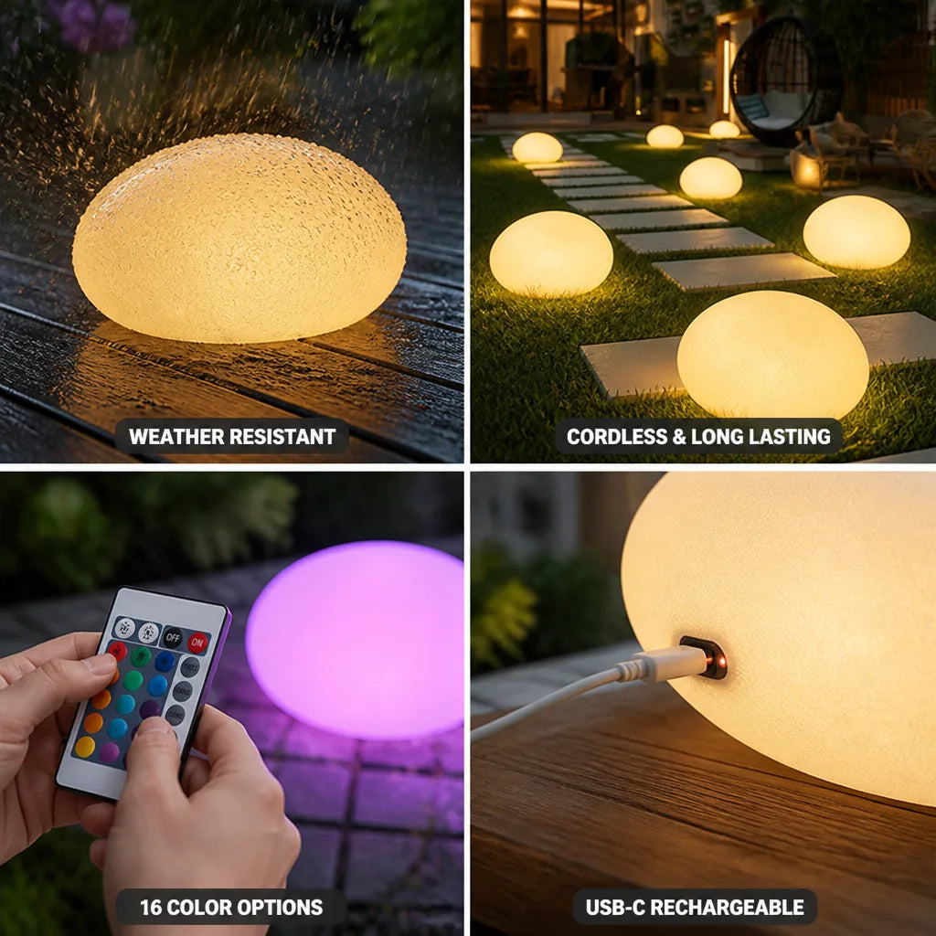 Garden Light Color-Changing Remote USB-C Rechargeable