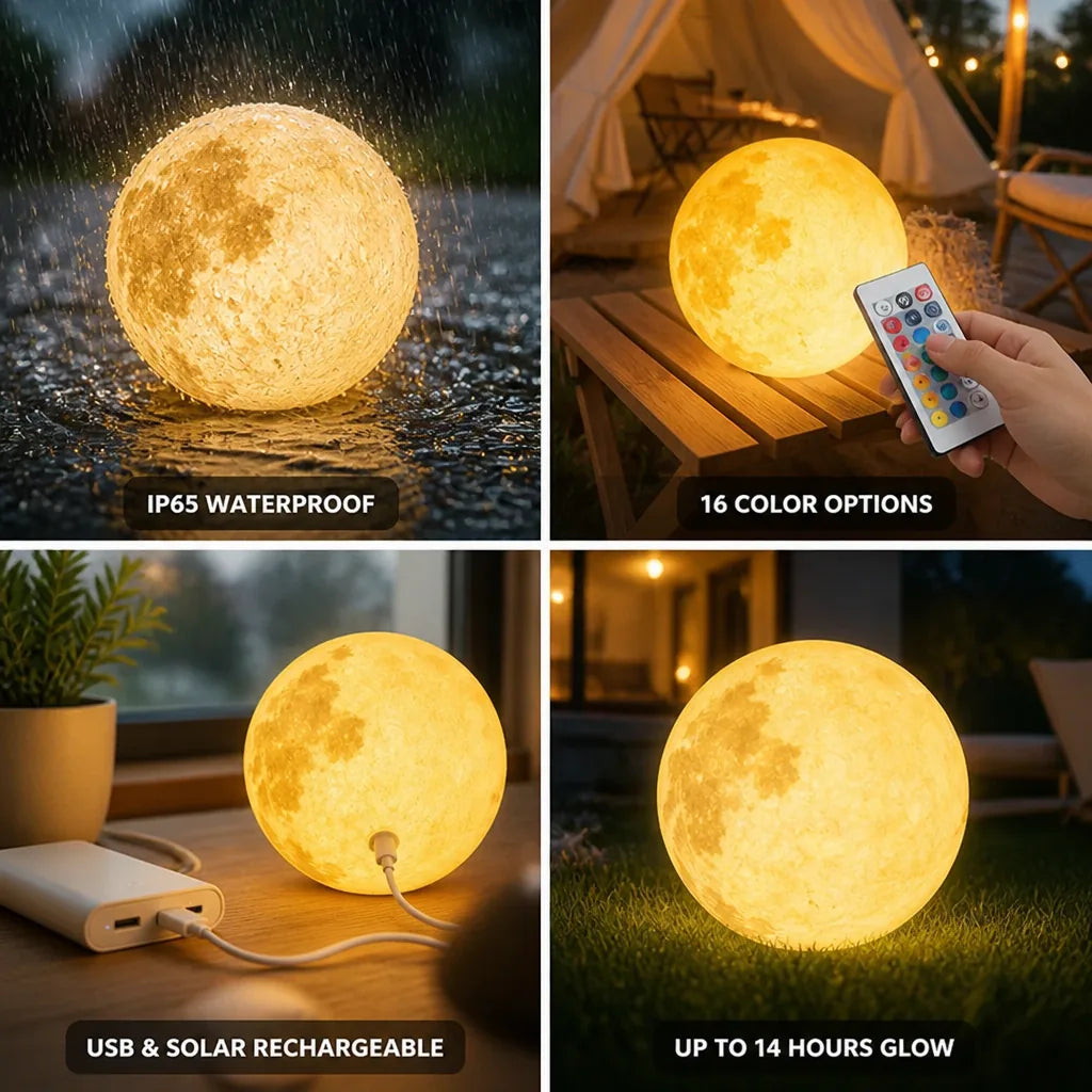 Garden Light Remote-Controlled 16-Color USB & Solar Rechargeable