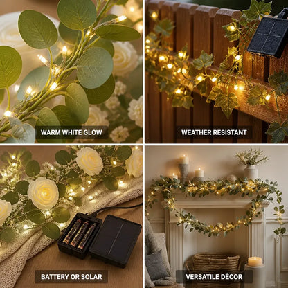 Garland Light Botanical Warm White Battery & Solar
