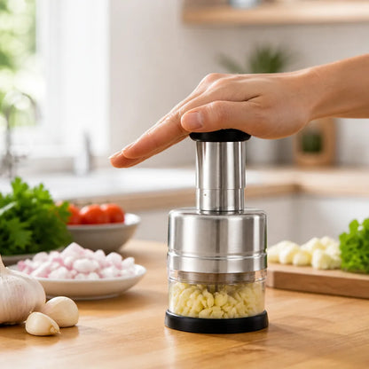 Garlic Chopper Stainless Steel Blade Easy To Clean
