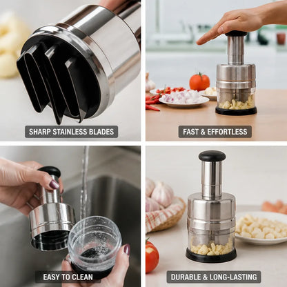 Garlic Chopper Stainless Steel Blade Easy To Clean