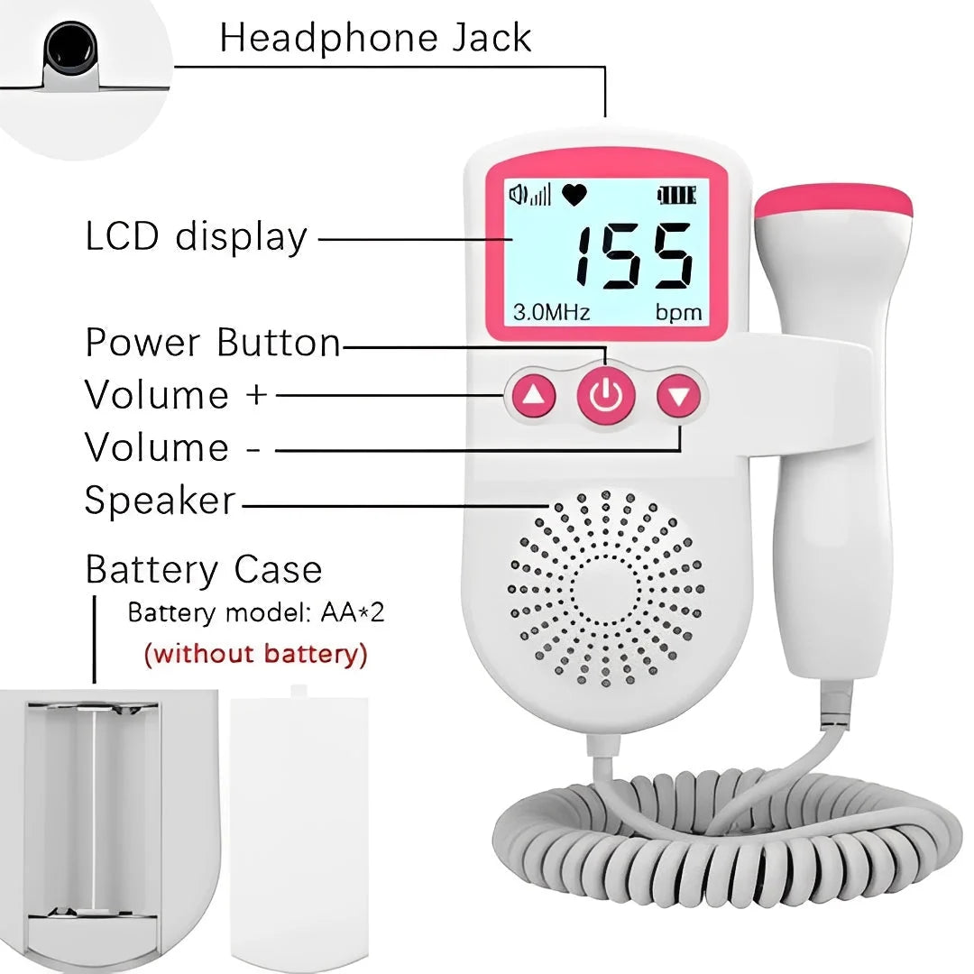 Handheld Baby Sound Listener Built-In Speaker & Headphone Jack