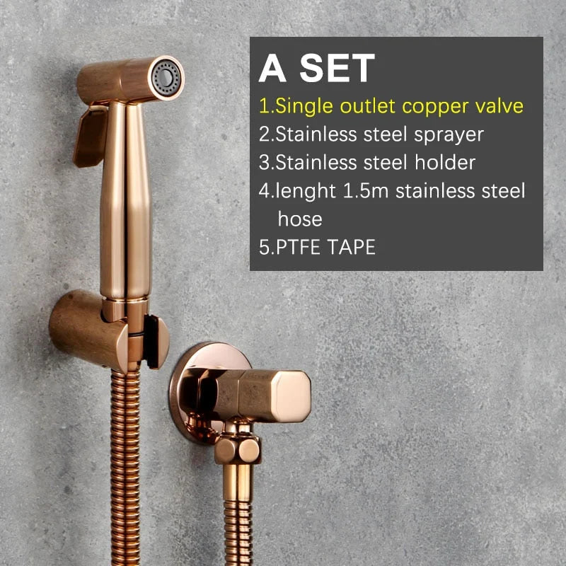 Handheld Bidet Sprayer Stainless Steel Adjustable Pressure