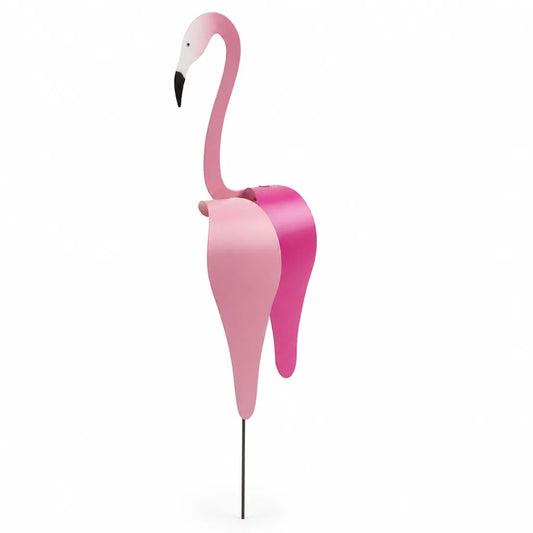 Handmade Aluminum Flamingo Wind Direction Indicator Garden Stake (Set of 2)