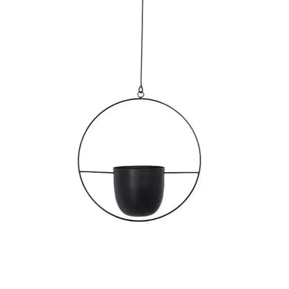 Hanging Planter Geometric Metal Frame & Drainage Holes
