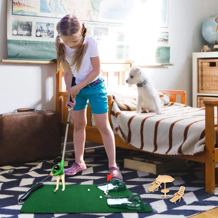 Indoor Mini Golf Set Multi-Course Durable Plastic