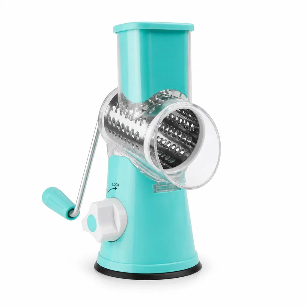 Interchangeable Drum Blades Vegetable Grater With Non-Slip Suction Base