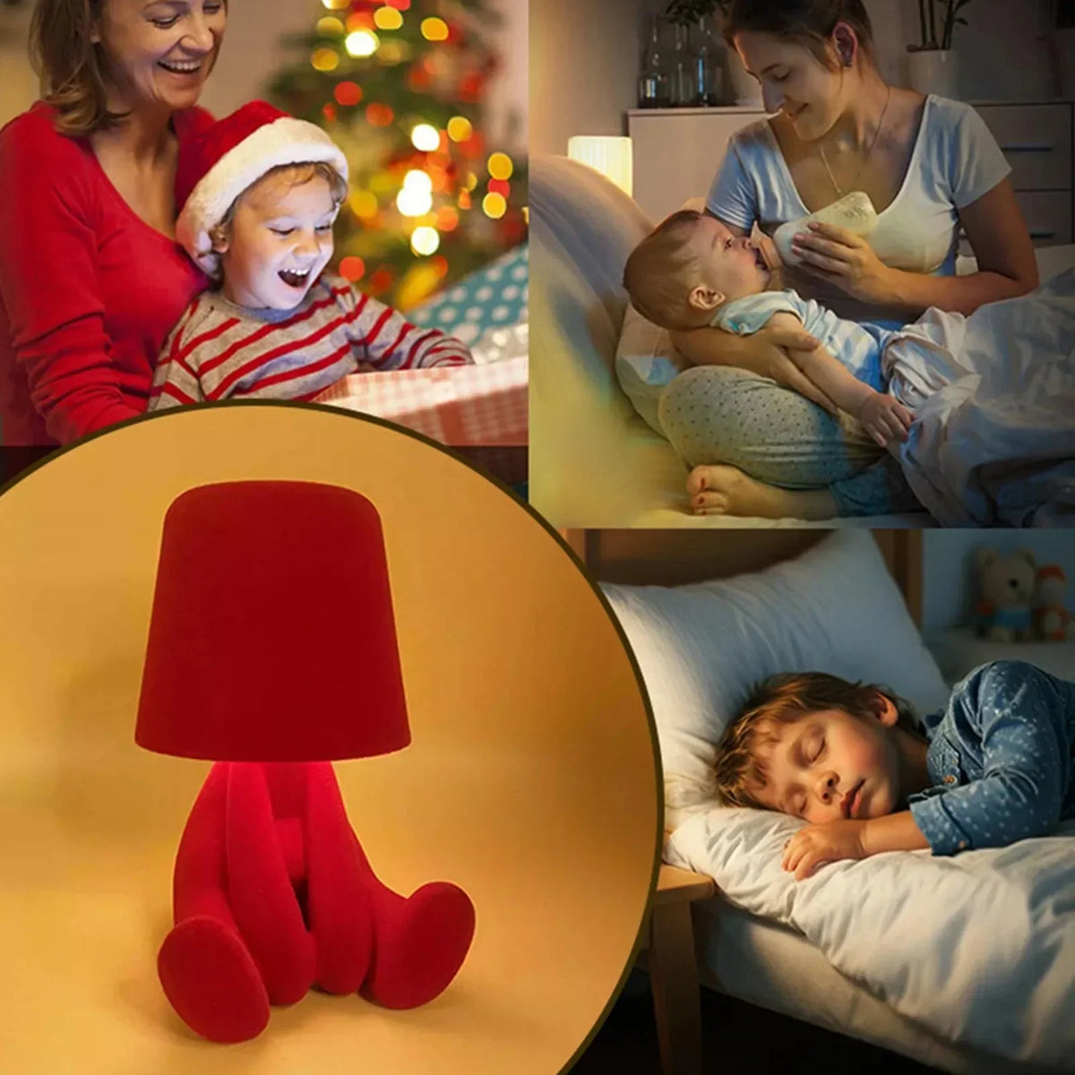 Kids Bedside Lamp Plush USB Rechargeable Soft Light
