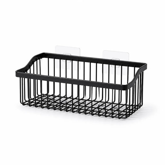 Kitchen Wall Basket No Drill Adhesive Carbon Steel