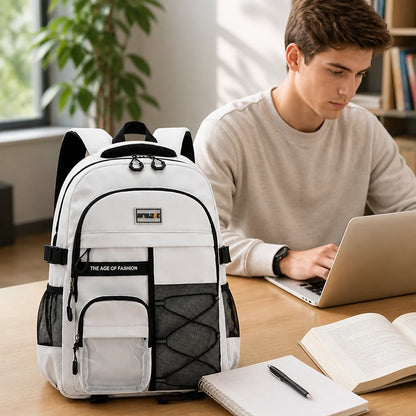 Laptop Backpack Multi-Compartment Durable Fabric & Padded Straps