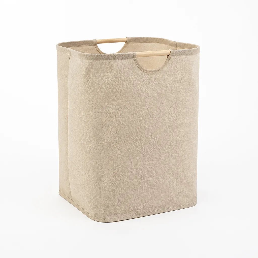 Laundry Basket Foldable Cotton-Linen Space-Saving