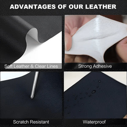 Leather Repair Patch Self-Adhesive Tear-Resistant Vinyl & Upholstery