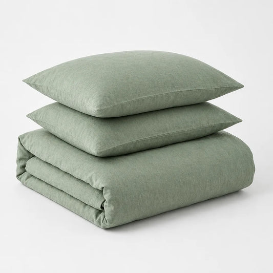 Linen-Style Duvet Cover Set (Includes 2 Pillowcases)