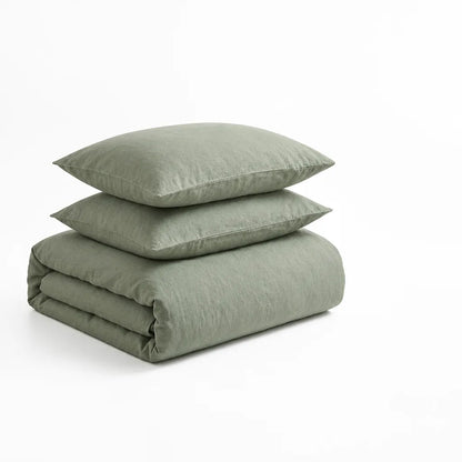 Linen-Style Duvet Cover Set (Includes 2 Pillowcases)