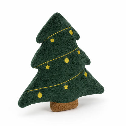 Lumbar Pillow 3D Christmas Tree Plush Polyester
