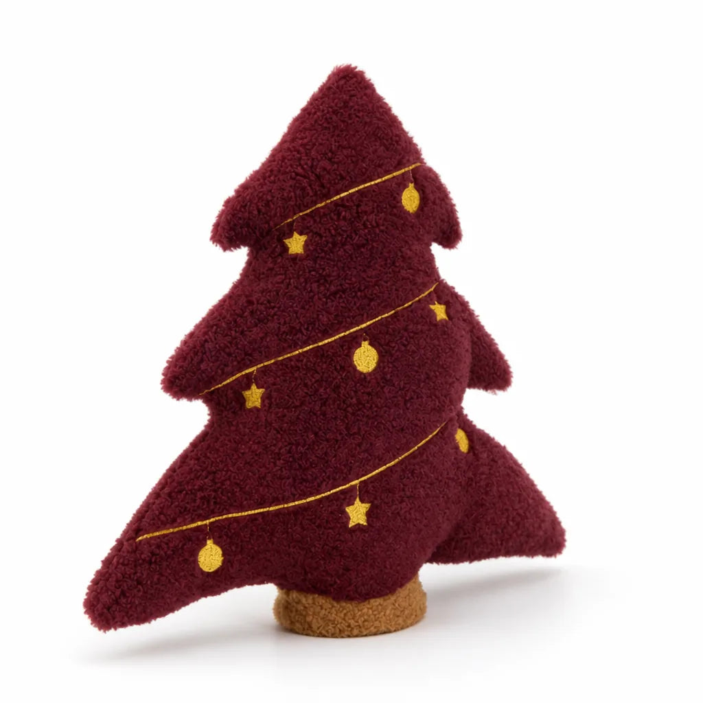 Lumbar Pillow 3D Christmas Tree Plush Polyester