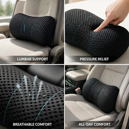 Lumbar Support Pillow Ergonomic Contour & Back Pain Relief