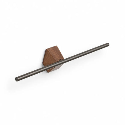 Minimalist Wall-Mounted Wood and Stainless Steel Towel Holder