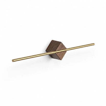 Minimalist Wall-Mounted Wood and Stainless Steel Towel Holder
