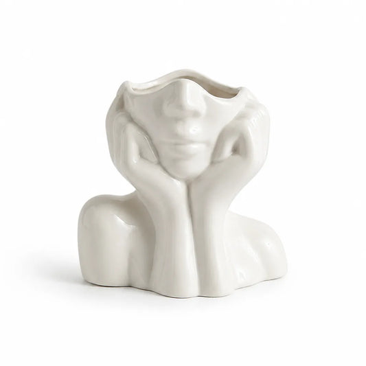 Modern Sculptural Ceramic Vase for Living Room