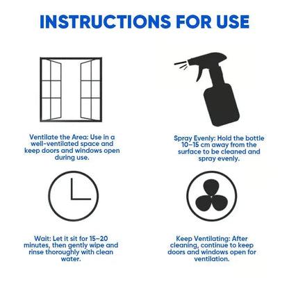 Mold Remover Spray Formaldehyde-Free Multi-Surface Odor Eliminator