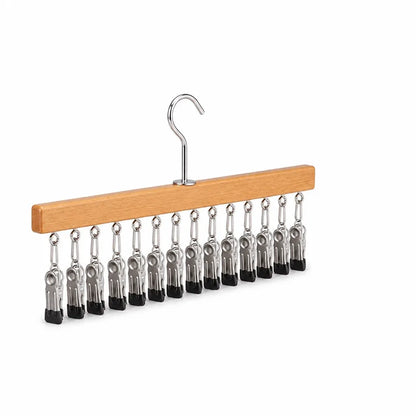 Multi-Clip Space-Saving Clothes Hanger (360° Rotating Hook)