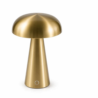 Mushroom Shade Metal Base Rechargeable Touch Control Table Lamp