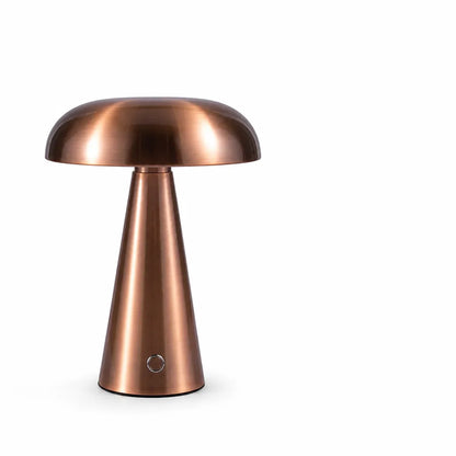 Mushroom Shade Metal Base Rechargeable Touch Control Table Lamp