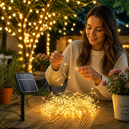Outdoor Fairy Lights Solar Powered & IP65 Waterproof