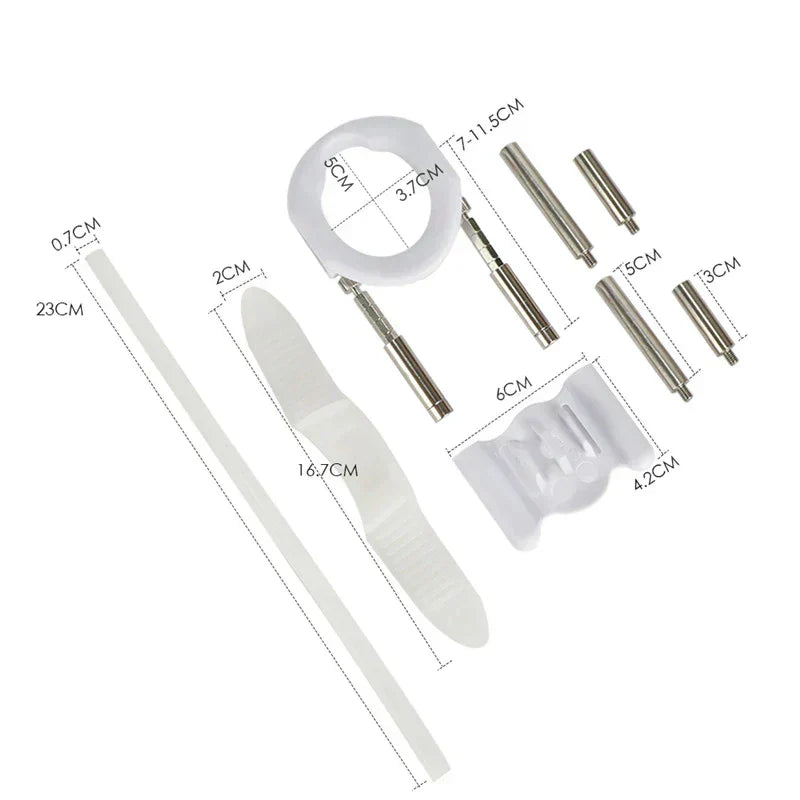 Penile Traction Device Adjustable Tension Stainless Steel & Silicone