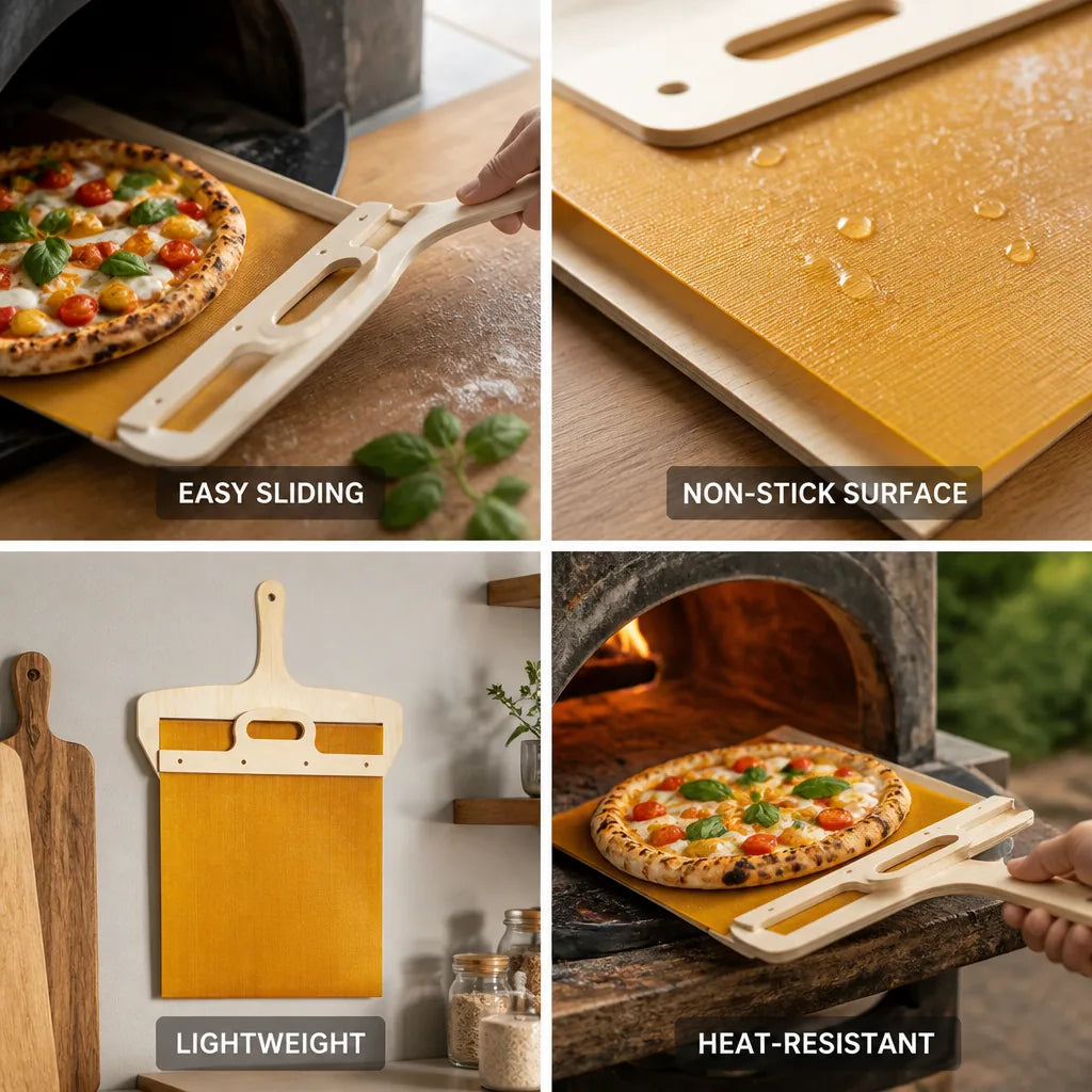 Pizza Peel Sliding Non-Stick Heat-Resistant Wood
