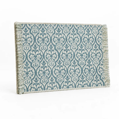 Placemat Floral Jacquard Fringed Edges